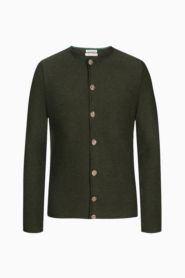 Gottseidank Strickjanker Aloisius altoliv Detail | Gottseidank Knit Jacket Aloisius olive detail