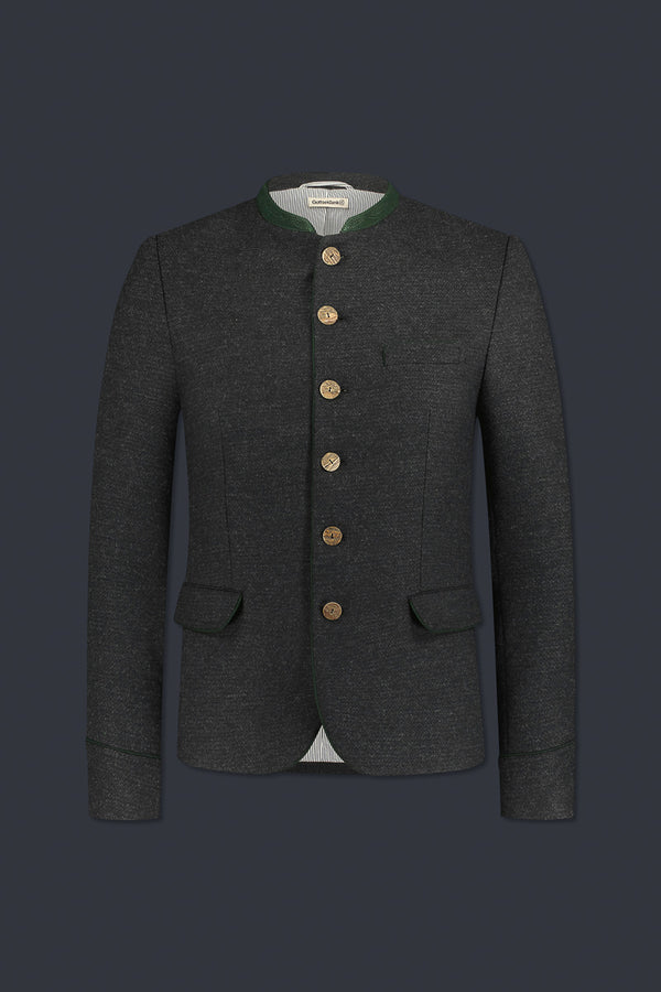 Gottseidank Trachtenjanker Helmut Anthrazit Getragen | Gottseidank traditional jacket Helmut anthracite worn