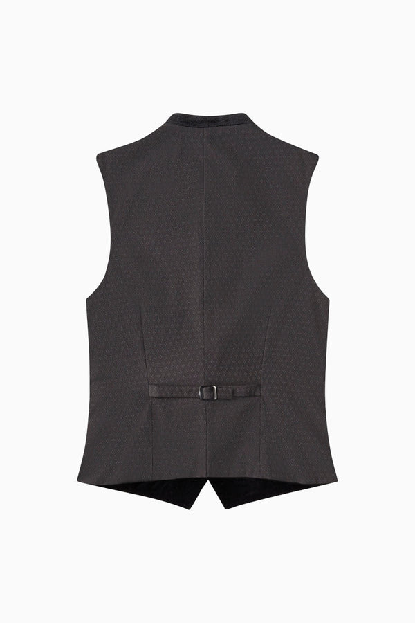 Gottseidank Trachtenweste Konstantin schwarz Rückansicht | Gottseidank traditional vest Konstantin black back view