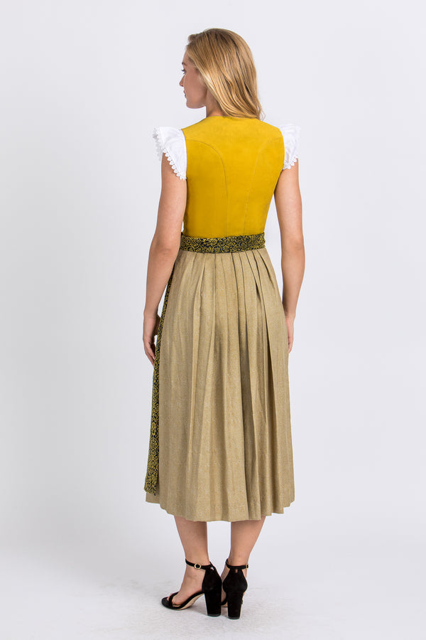 Almliebe Dirndl Cordula gelb