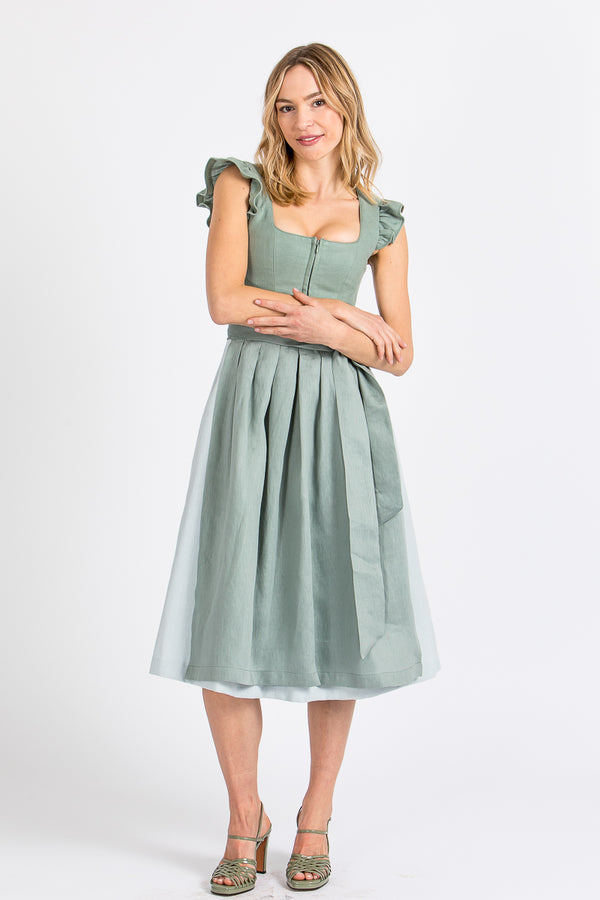 Alpenherz Dirndl mit abnehmbaren Flügelärmel Marie mint