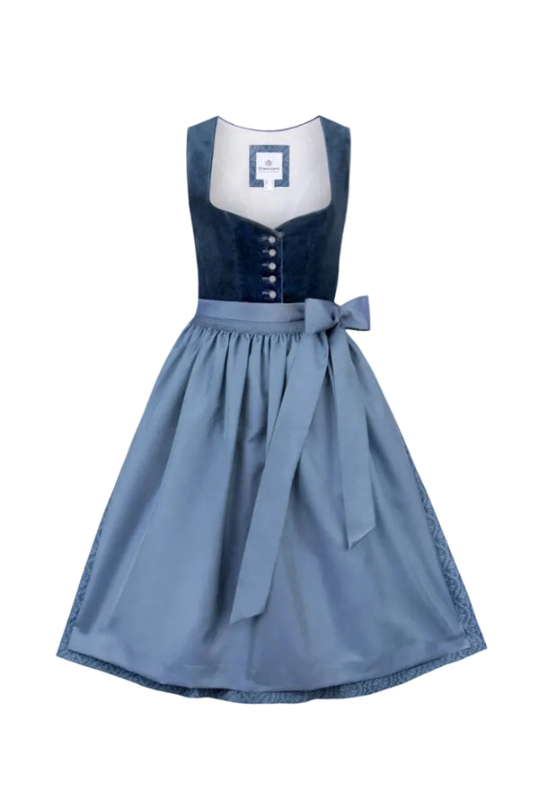 Hammerschmid Samtdirndl Rothsee blau Vorderansicht | Hammerschmid Samtdirndl Rothsee blue front view