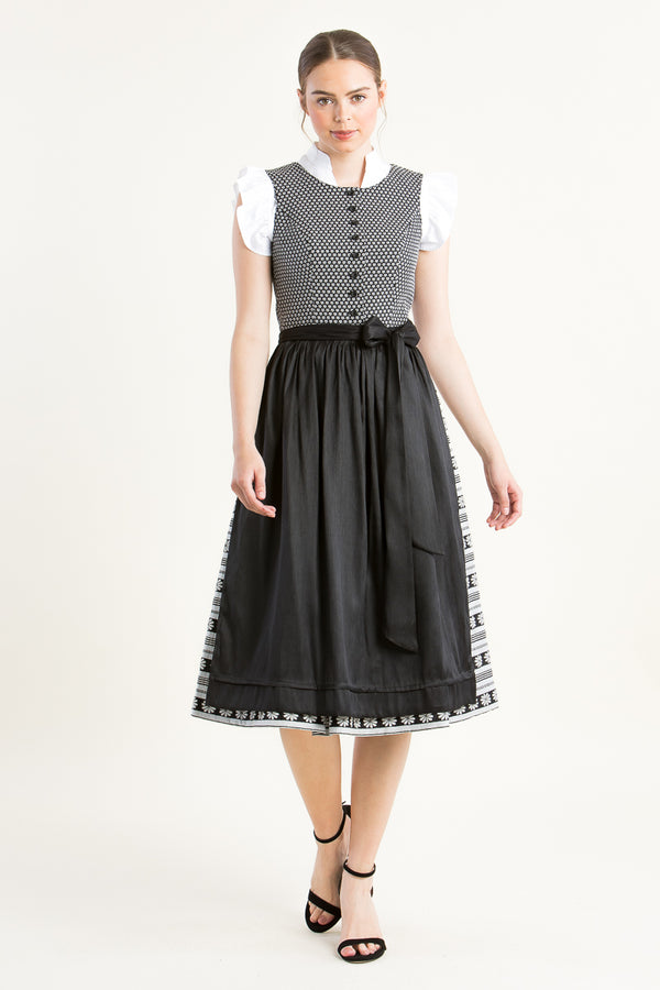 Wenger Dirndl Laetizia schwarz Vorderansicht | Wenger dirndl Laetizia black front view