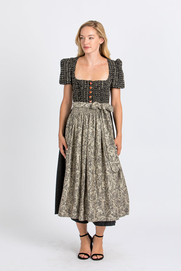 Gottseidank Jacquard Dirndl Lorle schwarz Detail | Gottseidank jacquard dirndl Lorle black detail