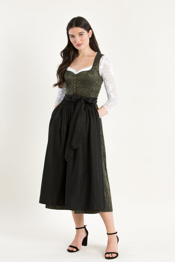 Gottseidank Dirndl Hedi lindengrün Detail Mieder | Gottseidank Dirndl Hedi linden green bodice detail