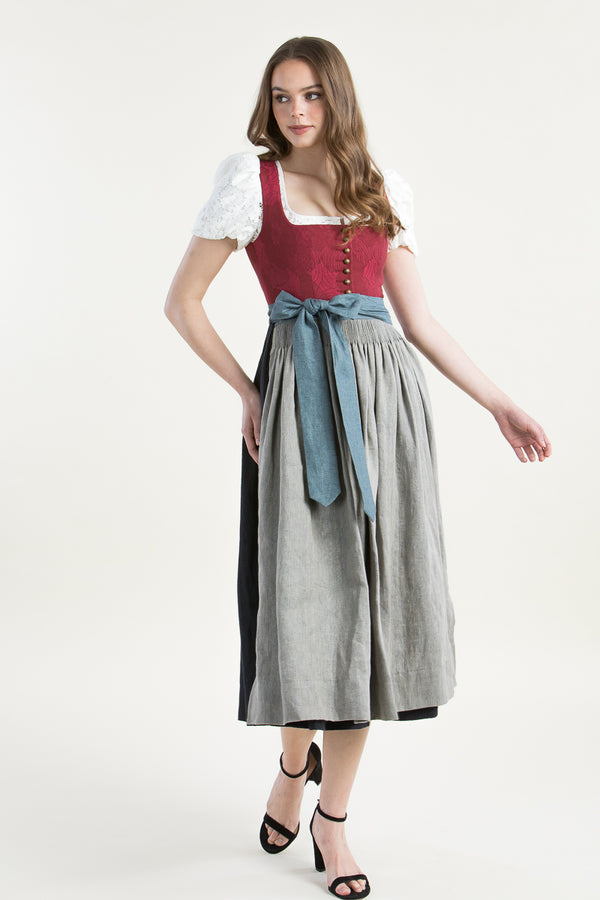 Gottseidank Dirndl Monika granatapfel Vorderansicht | Gottseidank Dirndl Monika pomegranate front view