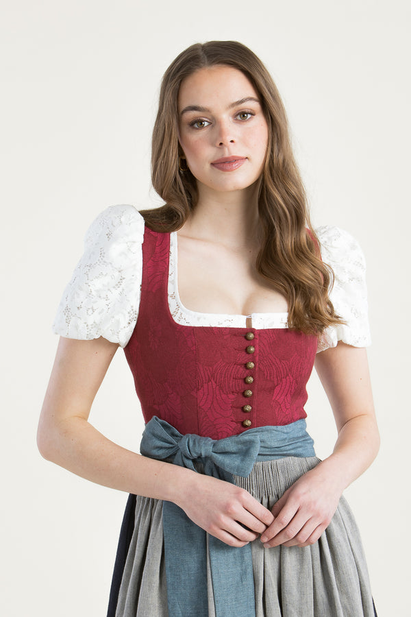 Gottseidank Dirndl Monika granatapfel Getragen | Gottseidank Dirndl Monika pomegranate worn
