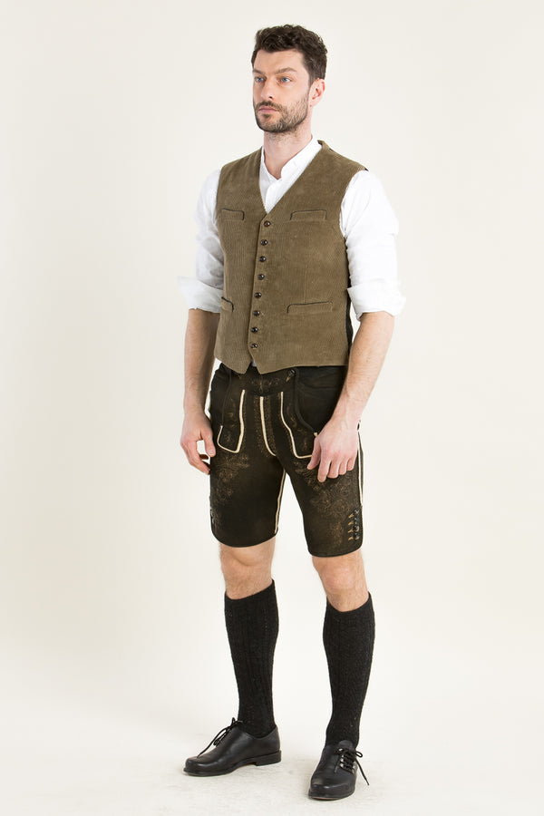Gottseidank Trachtenweste Elias Nougat Rückansicht | Gottseidank Trachten Vest Elias nougat back view