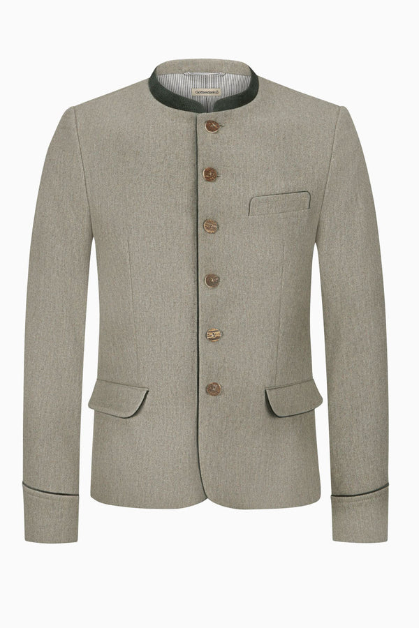 Gottseidank Trachtenjanker Helmut Desert Sage Detail | Gottseidank Mens Traditional Jacket Helmut Desert Sage detail