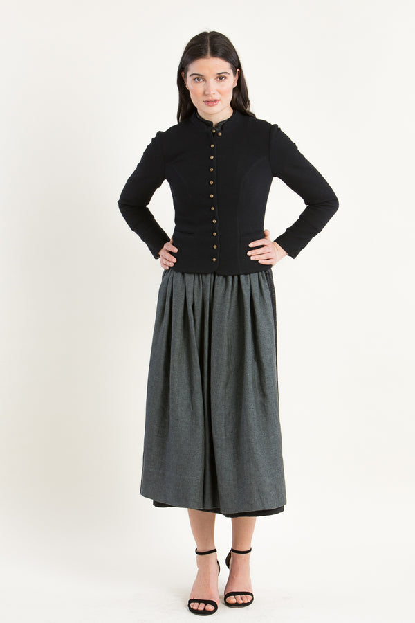 Gottseidank Trachtenjanker Barbara schwarzblau Rückansicht | Gottseidank traditional jacket Barbara dark blue-black back view