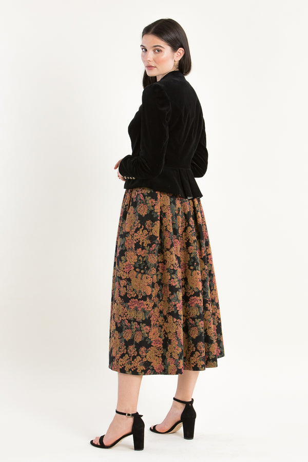 Gottseidank Samtjanker Barbara schwarz Rückansicht | Gottseidank velvet jacket Barbara black back view