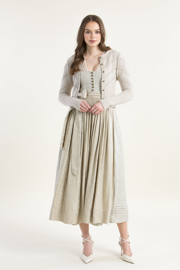 Gottseidank Strickjanker Ophelia champagner Vorderansicht | Gottseidank knit jacket Ophelia champagne front view