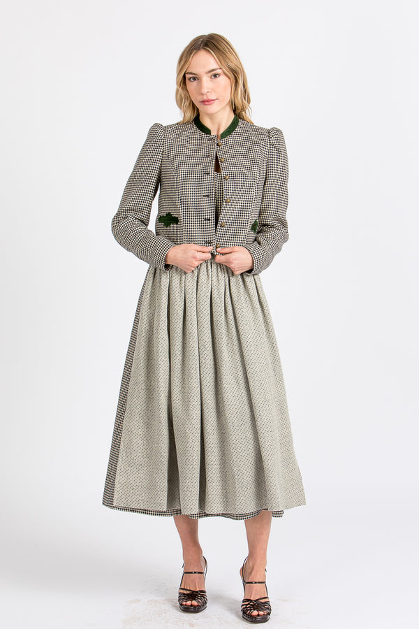 Gottseidank Trachtenjacke Flora Navy Vorderansicht | Gottseidank traditional jacket Flora navy front view