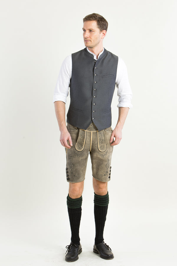 Hammerschmid Trachtenweste Hannes grau Detail | Hammerschmid Hannes traditional vest grey detail