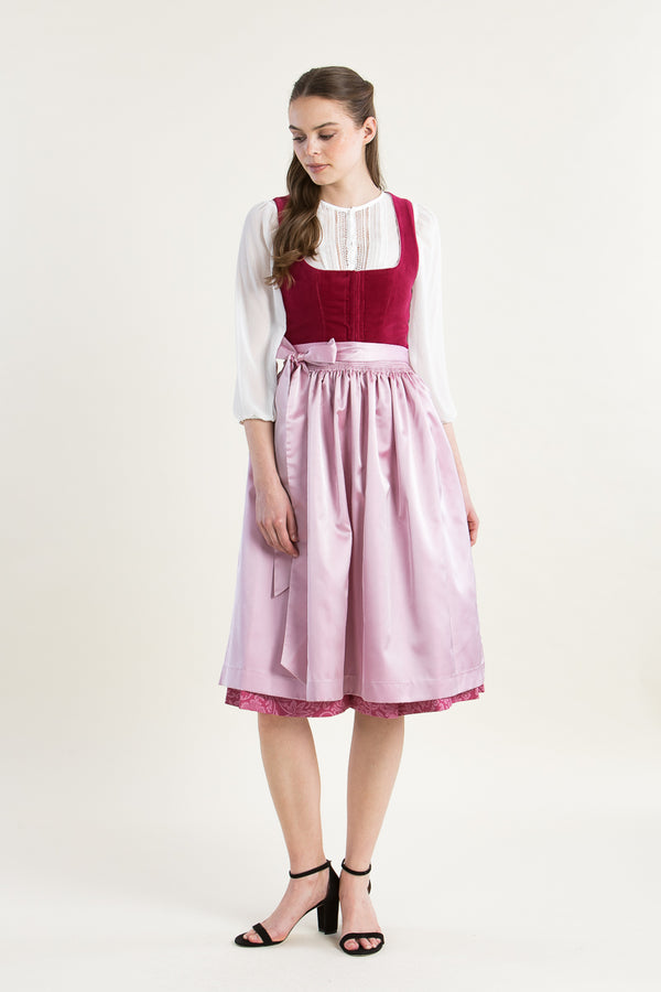 Hammerschmid Samtdirndl Plattensee pink Vorderansicht | Hammerschmid Samtdirndl Plattensee pink front view