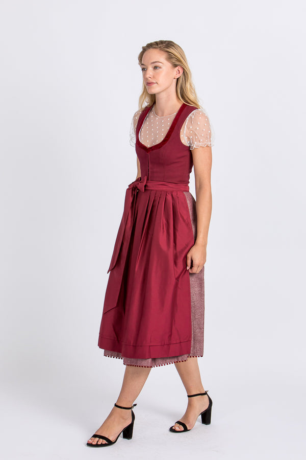 Heimatglück Dirndl Giulia vino Detail Mieder | Heimatglück Dirndl Giulia vino bodice detail
