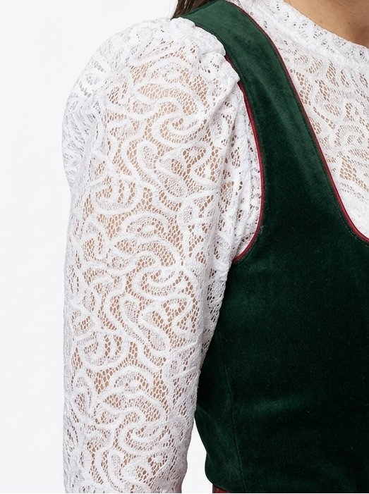 Dirndl blouse — On Model - Close-up Detail | Generated by Modelize