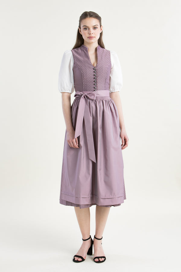 Wenger Hochgeschlossenes Dirndl Agnes Altrosa Vorderansicht | Wenger High-neck dirndl Agnes Old rose front view