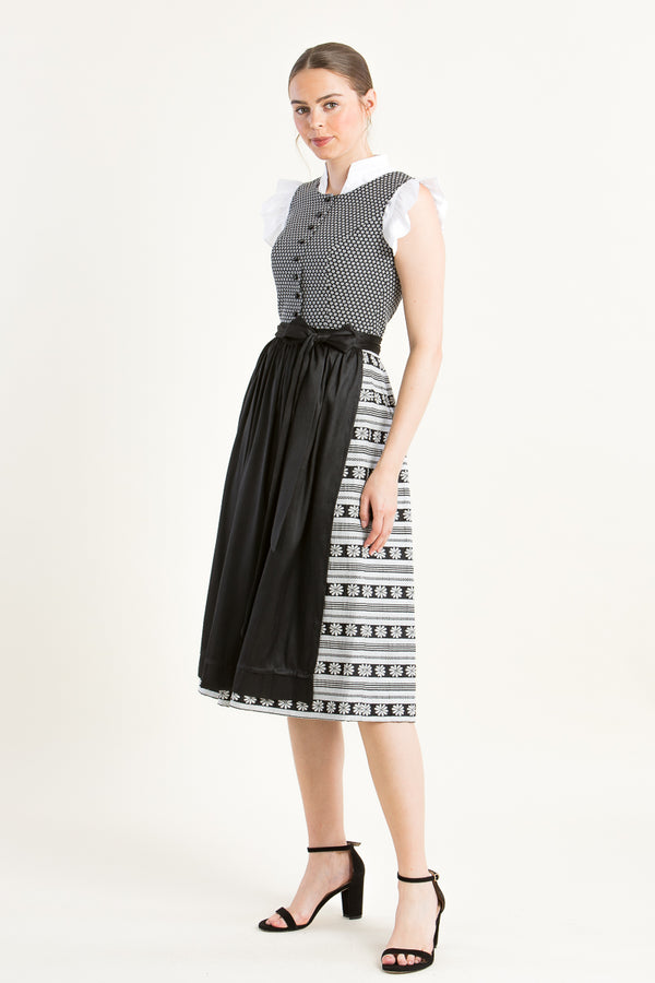 Wenger Dirndl Laetizia schwarz Detail | Wenger dirndl Laetizia black detail