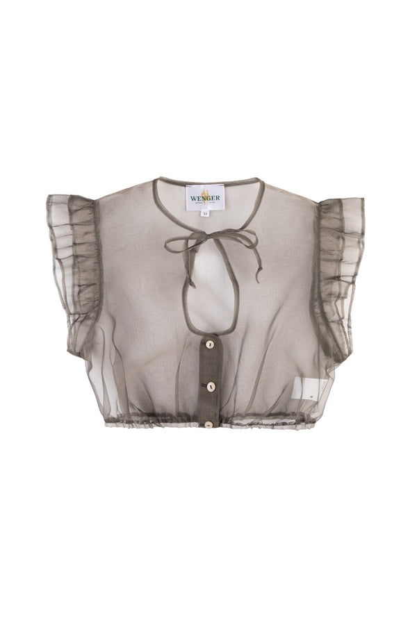 Wenger Dirndlbluse Christina haselnuss Vorderansicht | Wenger dirndl blouse Christina hazelnut front view