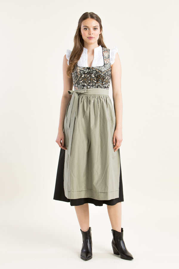 Wenger Samtdirndl Iva anthrazit Vorderansicht | Wenger velvet Dirndl Iva anthracite front view