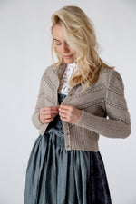 Gottseidank Strickjanker Ophelia Rahm Vorderansicht | Gottseidank Knit Jacket Ophelia cream front view