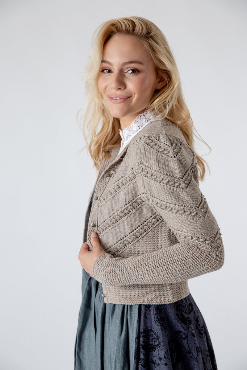 Gottseidank Strickjanker Ophelia Rahm Detail | Gottseidank Knit Jacket Ophelia cream detail