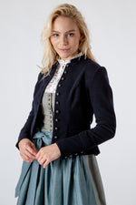 Gottseidank Trachtenblazer Barbara nachtblau Vorderansicht | Gottseidank traditional blazer Barbara night blue front view