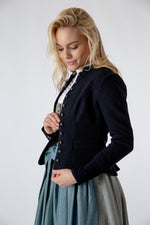 Gottseidank Trachtenblazer Barbara nachtblau Rückansicht | Gottseidank traditional blazer Barbara night blue back view