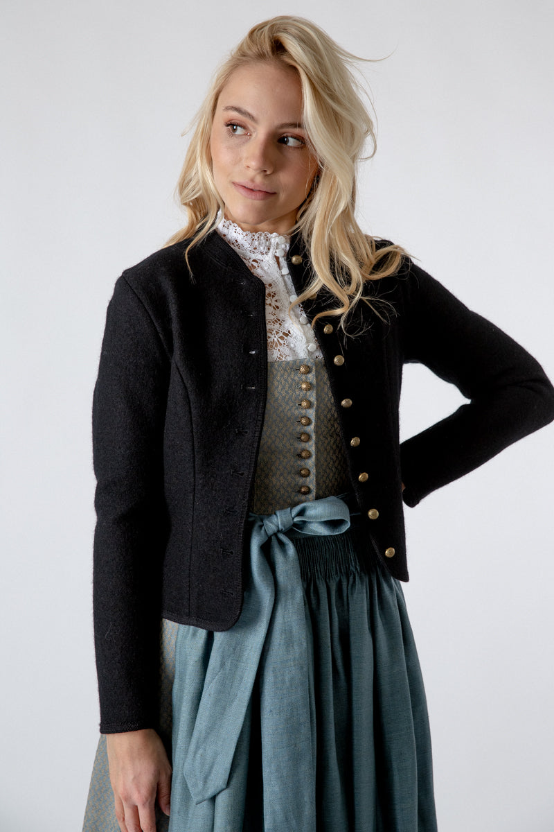 Gottseidank Trachtenblazer Barbara nachtblau Detail | Gottseidank traditional blazer Barbara night blue detail