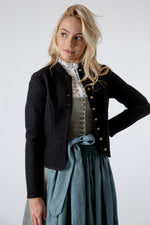 Gottseidank Trachtenblazer Barbara nachtblau Detail | Gottseidank traditional blazer Barbara night blue detail