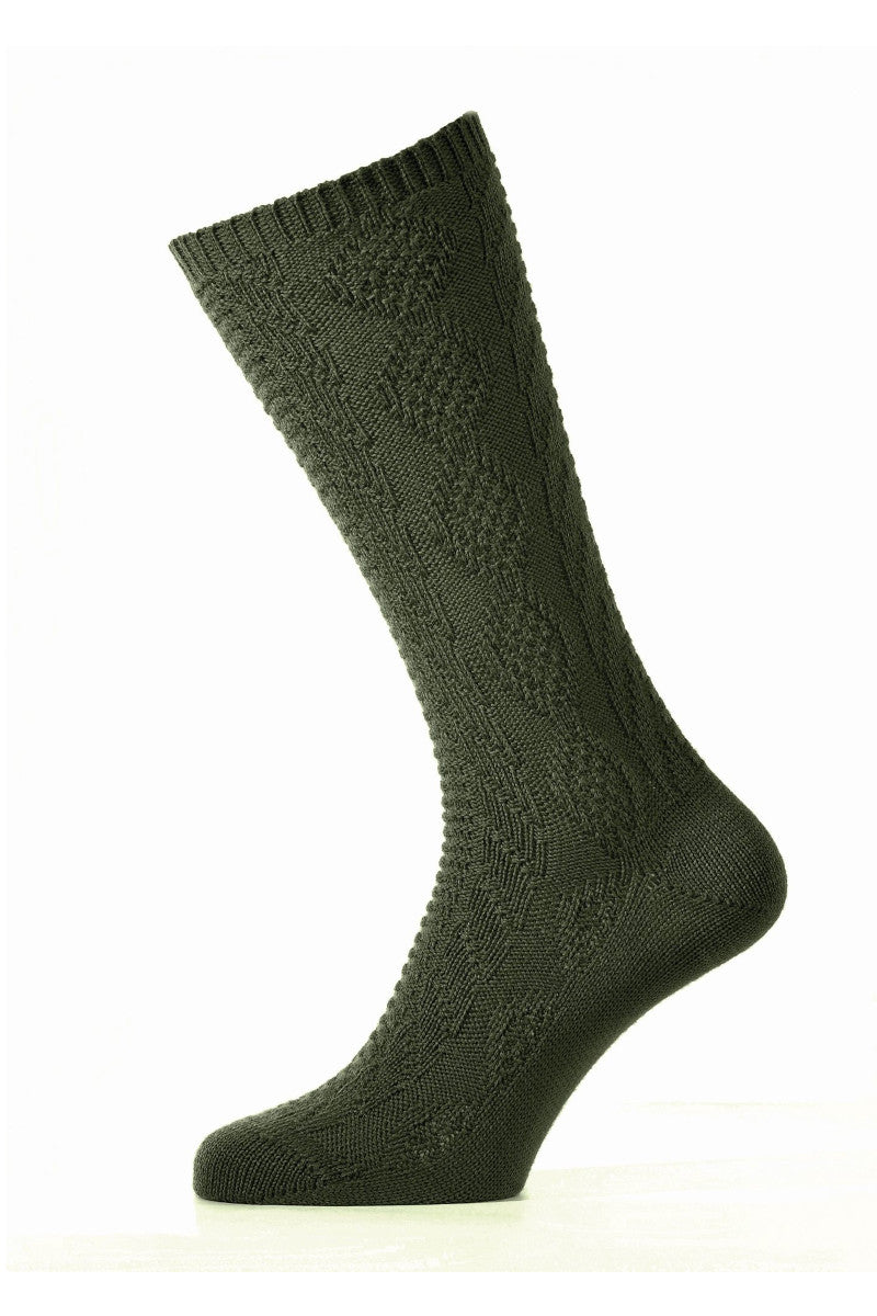 Luise Steiner Trachtensocken Grün Strickmuster