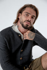 Gottseidank Strickjanker Aloisius anthrazit Getragen | Gottseidank Knit Jacket Aloisius anthracite worn