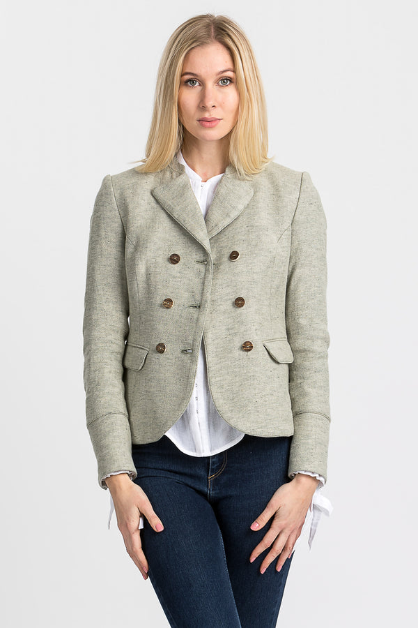 Gottseidank Trachtenblazer Wally hellesgrün Vorderansicht | Gottseidank Trachten blazer Wally light green front view