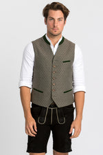 Grasegger Trachtenweste Xander oliv Vorderansicht | Grasegger waistcoat Xander olive front view