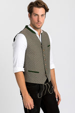 Grasegger Trachtenweste Xander oliv Detail | Grasegger waistcoat Xander olive detail