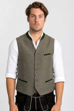 Grasegger Trachtenweste Xander oliv Detail | Grasegger waistcoat Xander olive detail