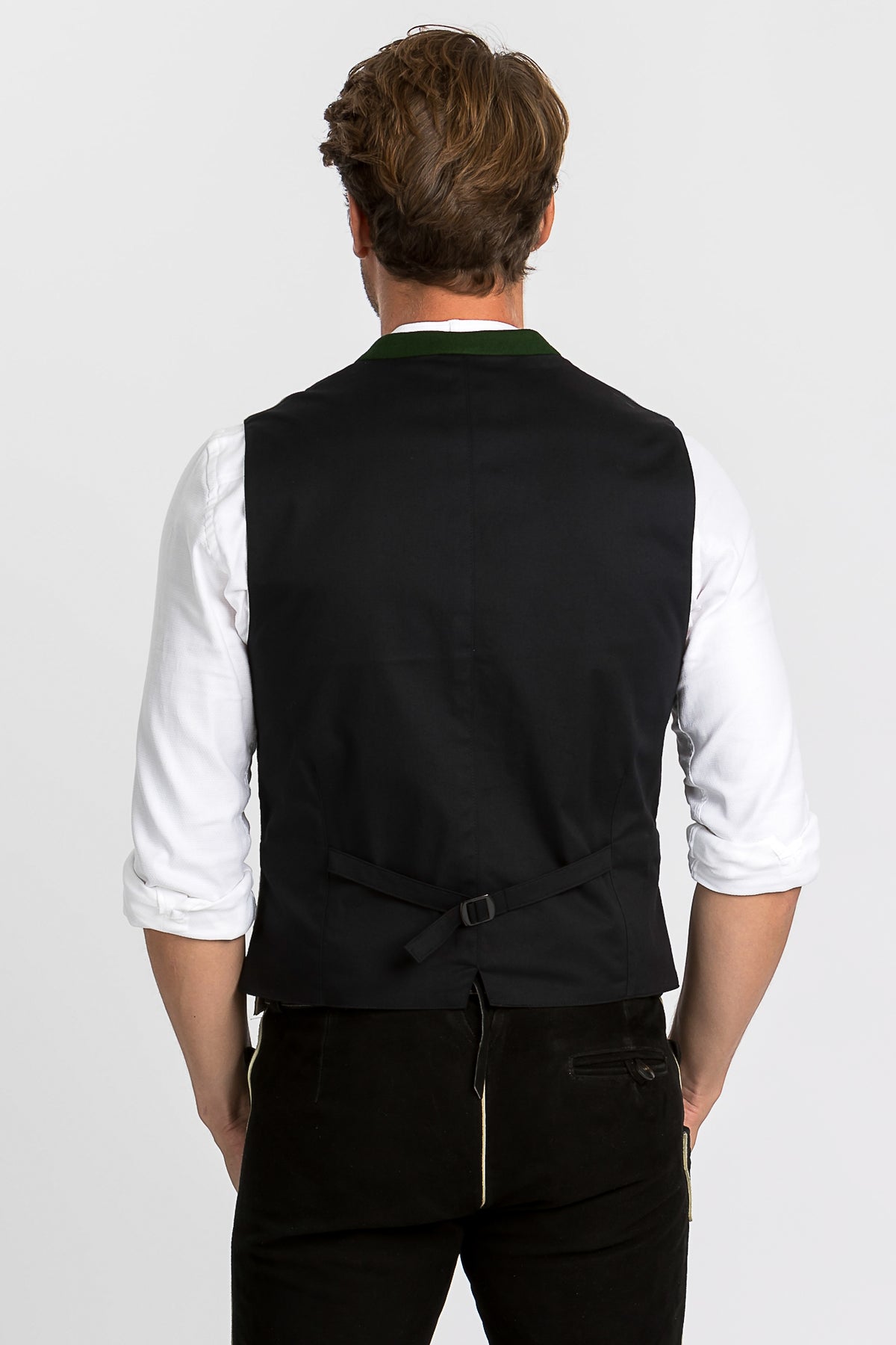 Grasegger Trachtenweste Xander oliv Detail | Grasegger waistcoat Xander olive detail