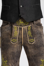 Beckert Lederhose Chieming Wildbock grau Getragen | Beckert Lederhosen Chieming Wildbock grey worn