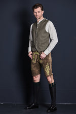 Grasegger Trachtenweste Xeno grün Detail | Grasegger traditional vest Xeno green detail