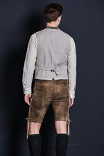 Grasegger Trachtenweste Xeno grün Getragen | Grasegger traditional vest Xeno green worn