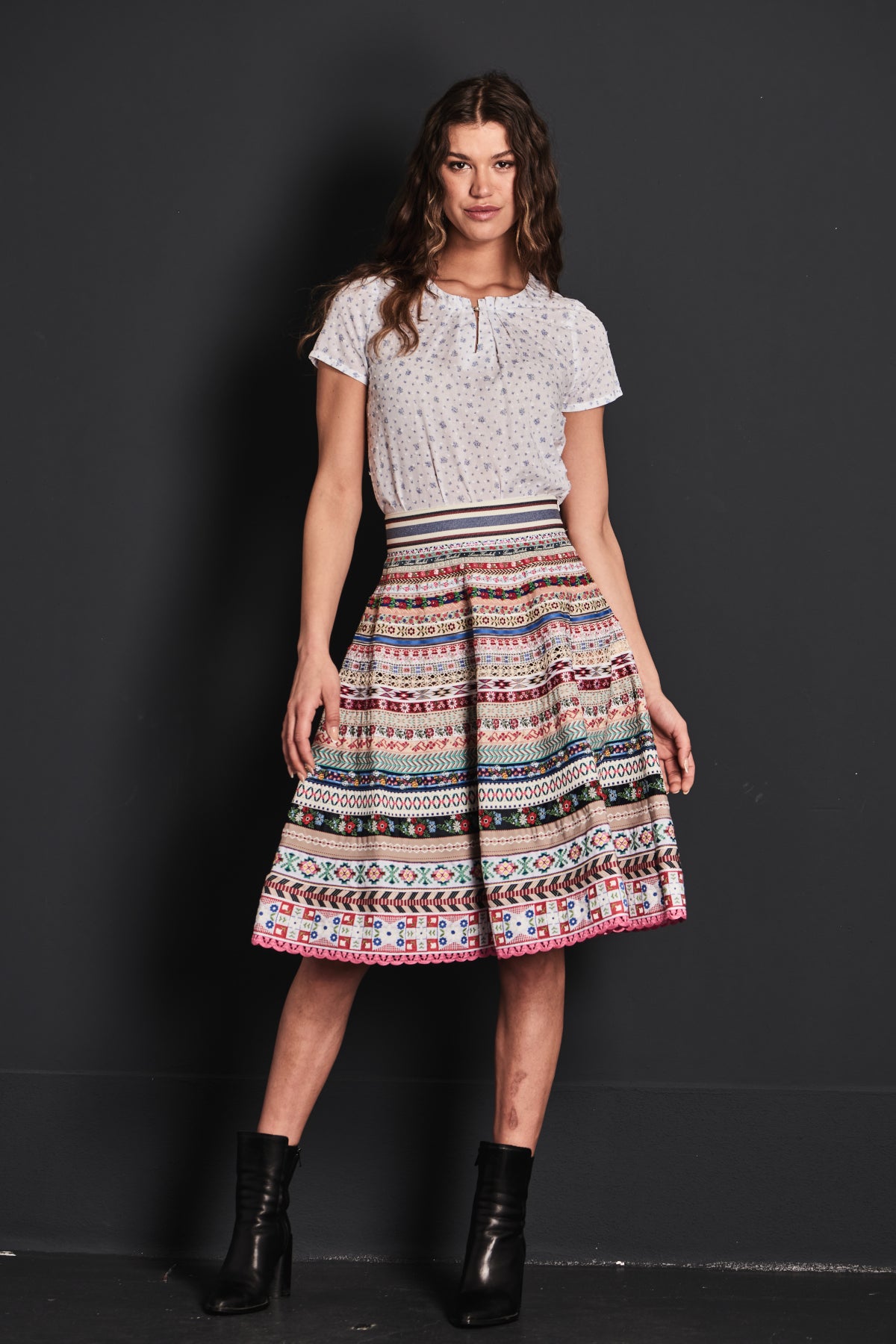 Felicitas Trachtenbluse Babet blau Getragen | Felicitas Trachtenbluse Babet blue worn