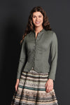 Anno Domini Trachtenjanker Juliana seegrün Vorderansicht | Anno Domini traditional jacket Juliana sea green front view