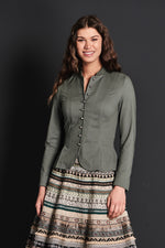 Anno Domini Trachtenjanker Juliana seegrün Vorderansicht | Anno Domini traditional jacket Juliana sea green front view