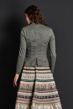 Anno Domini Trachtenjanker Juliana seegrün Getragen | Anno Domini traditional jacket Juliana sea green worn