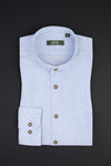 Arido Trachtenhemd hellblau gestreift Vorderansicht | Arido Bavarian shirt light blue striped front view