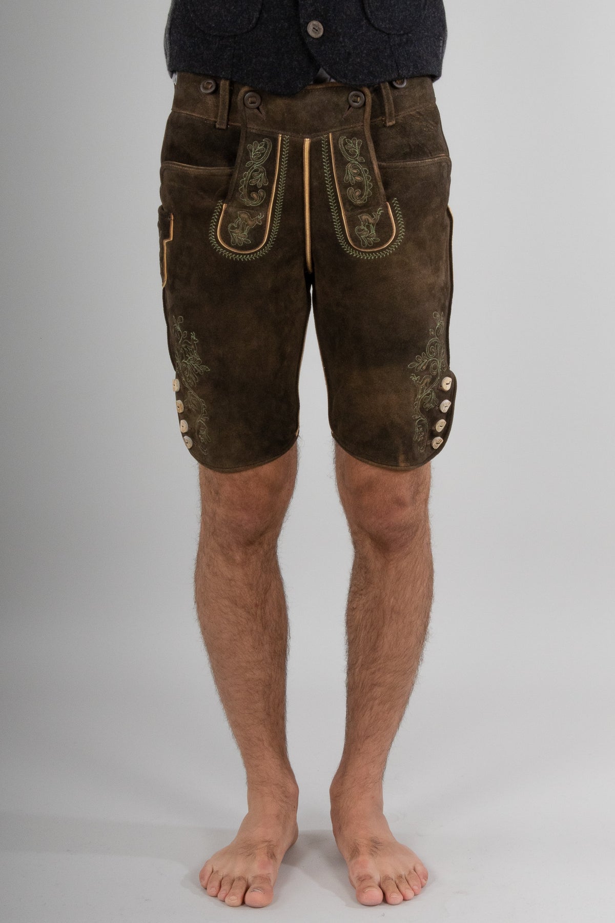 Meindl Lederhose Loisach akazie Detail | Meindl Lederhosen Loisach Acacia detail