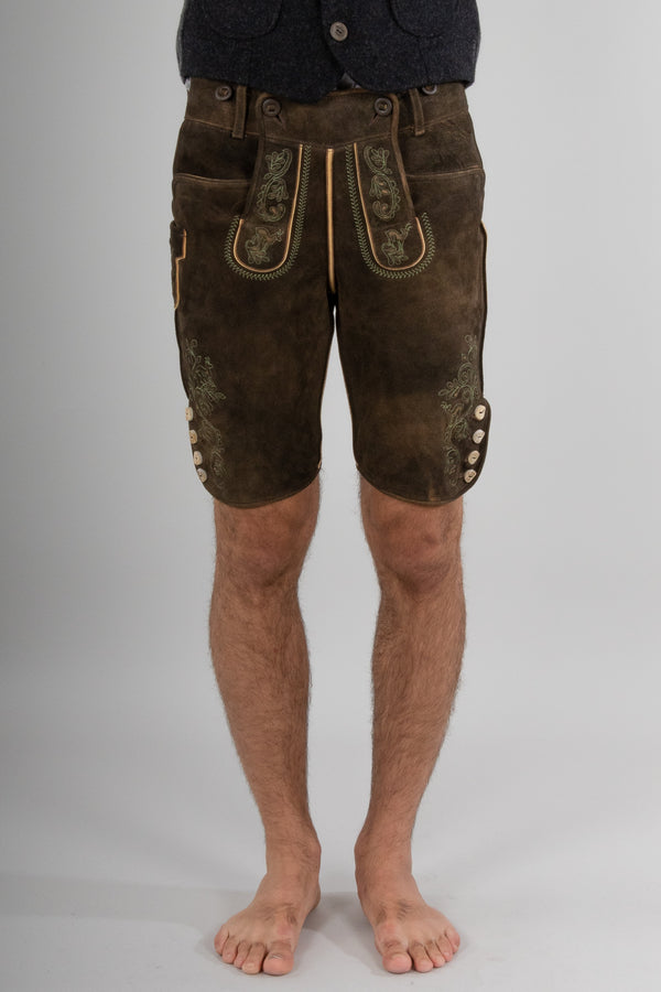 Meindl Lederhose Loisach akazie Detail | Meindl Lederhosen Loisach Acacia detail