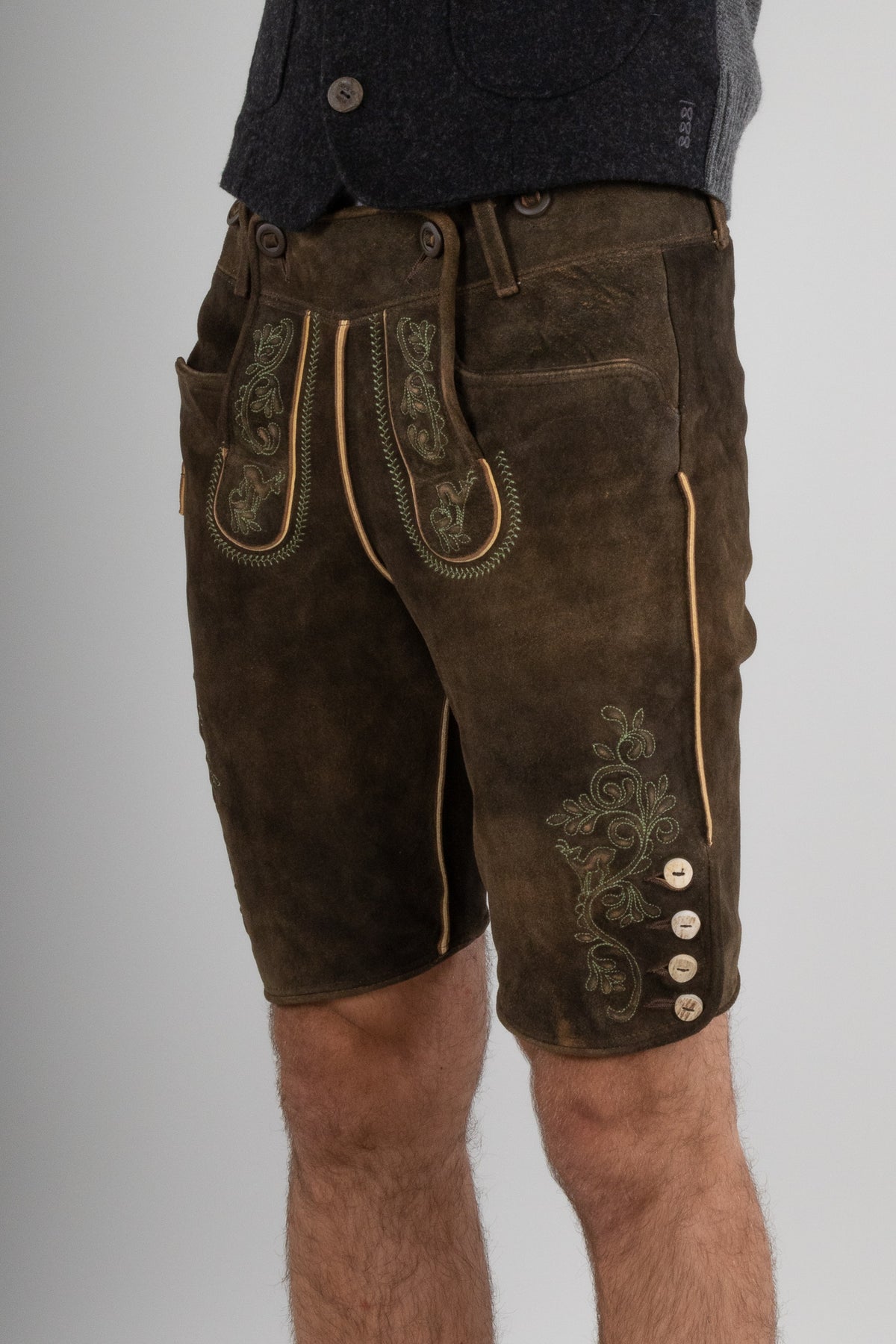 Meindl Lederhose Loisach akazie Rückansicht | Meindl Lederhosen Loisach Acacia back view