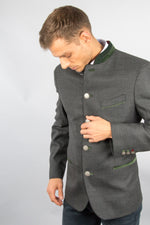 Lodenfrey Trachtensakko S.Meilersdorf grau Detail | Lodenfrey traditional jacket S.Meilersdorf grey detail